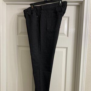 Liz Claiborne Classic Fit Skinny Black Denim Jeans, Size 12